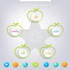 Modern infographic design with place for your text