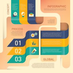 Modern info graphic with design elements