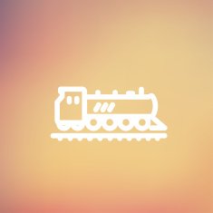 Railroad train thin line icon