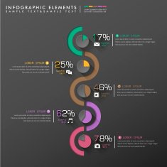 abstract pie chart infographics N5