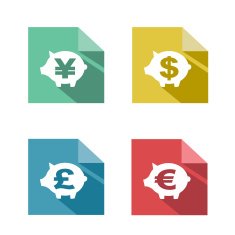 flat paper currency exchange