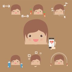 Sport exercise workout vector illustration
