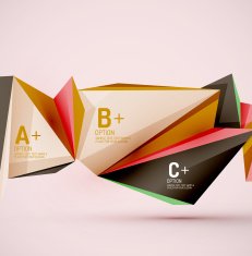 Geometric shapes in the air Vector abstract background N314