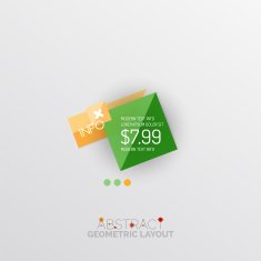 Glossy paper style geometric abstract infographic design N86