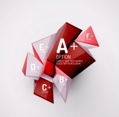 Geometric shapes with sample text Abstract template N254