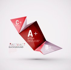 Geometric shapes with sample text Abstract template N255