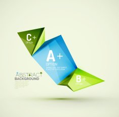 Geometric shapes with sample text Abstract template N257