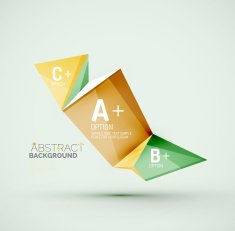 Geometric shapes with sample text Abstract template N261