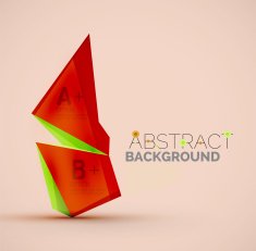 Geometric shapes with sample text Abstract template N262