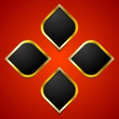 Abstract golden rhombuses Infographic background