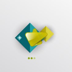 Modern abstract geometric info banner N207