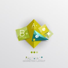 Modern abstract geometric info banner N209
