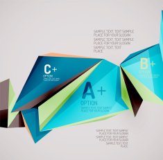 Geometric shapes in the air Vector abstract background N327