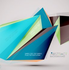 Geometric shapes in the air Vector abstract background N328