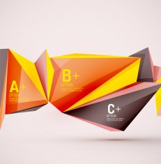 Geometric shapes in the air Vector abstract background N333