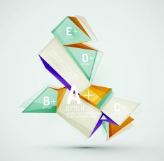Geometric shapes with sample text Abstract template N271