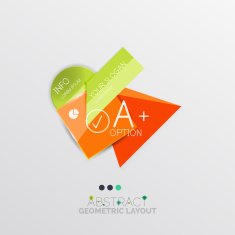 Modern abstract geometric info banner N213