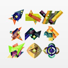 Paper graphics infographic web layouts N69