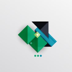 Modern abstract geometric info banner N217