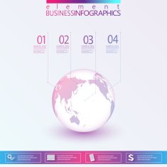 Modern Abstract network template infographic with place for your text