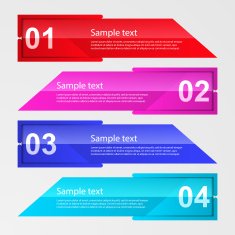 Vector illustration infographic rectangular shapes