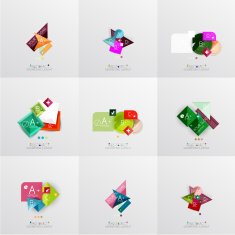 Set of paper graphic layouts N3