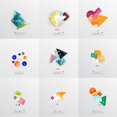 Set of paper graphic layouts N4