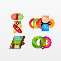 Collection of modern business infographic templates N36
