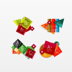 Collection of modern business infographic templates N37