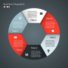 Modern vector info graphic for business project N113