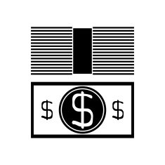 Flat web icon Paper money
