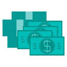 Flat web icon Paper money N2