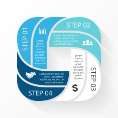 Vector circle infographic Template for cycle diagram graph presentation and N25