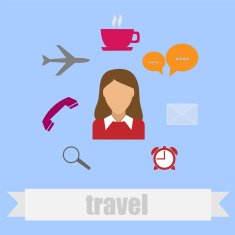 Icon in flat style travel N2