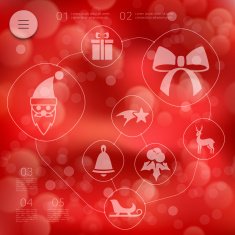 Christmas infographic with unfocused background N52