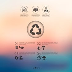 ecology infographic with unfocused background N27
