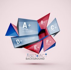 Geometric shapes with sample text Abstract template N280