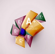 Geometric shapes with sample text Abstract template N281
