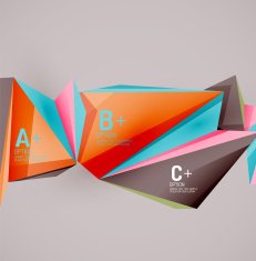 Geometric shapes in the air Vector abstract background N352