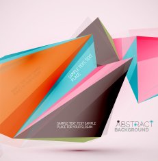 Geometric shapes in the air Vector abstract background N354
