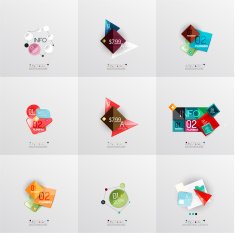 Set of paper graphic layouts N7