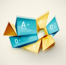 Geometric shapes with sample text Abstract template N298