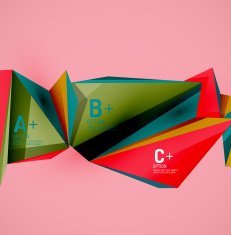 Geometric shapes in the air Vector abstract background N366