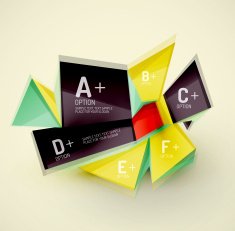 Geometric shapes with sample text Abstract template N300