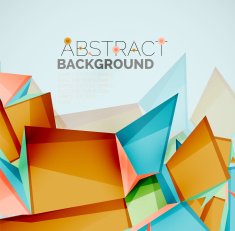 Geometric shapes with sample text Abstract template N303