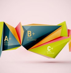Geometric shapes in the air Vector abstract background N380