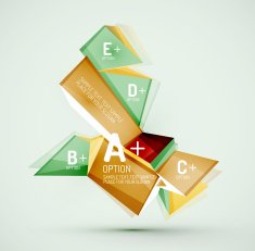 Geometric shapes with sample text Abstract template N313