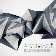 Geometric shapes in the air Vector abstract background N388