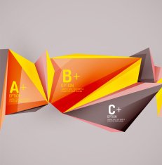 Geometric shapes in the air Vector abstract background N392