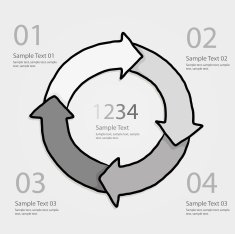 circular arrow infographic element